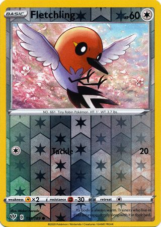 Fletchling 151/189 Reverse Holo | Darkness Ablaze | Pokemon Card