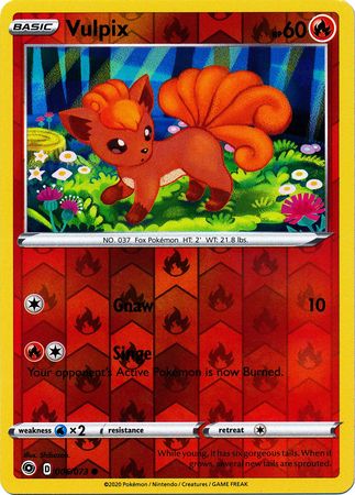 Vulpix 6/73 Reverse Holo | Champion's Path | Pokemon Card