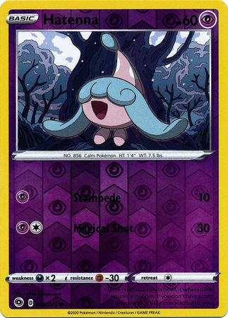 Hatenna 18/73 Reverse Holo | Champion's Path | Pokemon Card