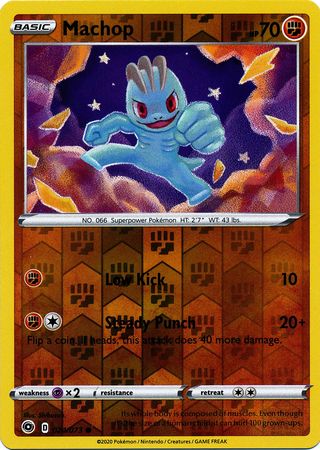 Machop 24/73 Reverse Holo | Champion's Path | Pokemon Card