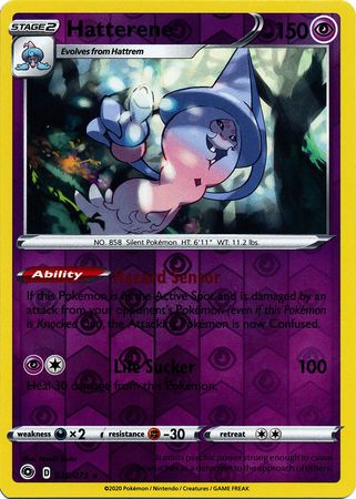 Hatterene 20/73 Reverse Holo | Champion's Path | Pokemon Card