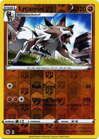 Lycanroc 30/73 Reverse Holo | Champion's Path | Pokemon Card