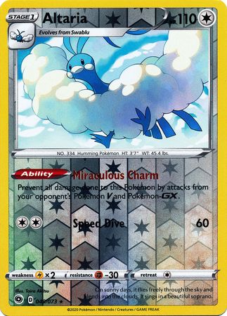 Altaria 49/73 Reverse Holo | Champion's Path | Pokemon Card