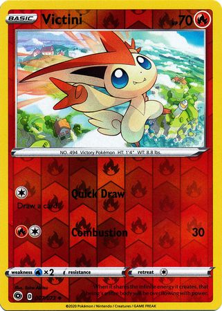 Victini 7/73 Reverse Holo | Champion's Path | Pokemon Card