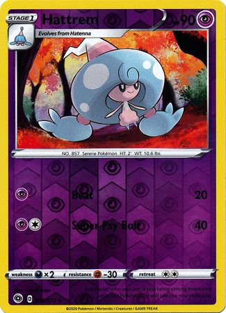 Hattrem 19/73 Reverse Holo | Champion's Path | Pokemon Card