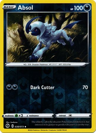 Absol 38/73 Reverse Holo | Champion's Path | Pokemon Card