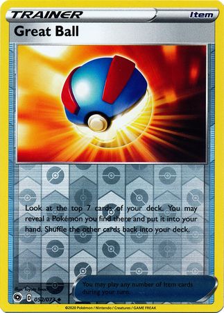 Great Ball 52/73 Reverse Holo | Champion's Path | Pokemon Card