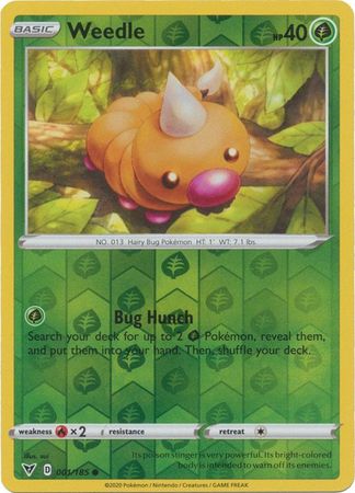 Weedle 1/185 Reverse Holo | Vivid Voltage | Pokemon Card