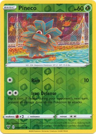 Pineco 8/185 Reverse Holo | Vivid Voltage | Pokemon Card