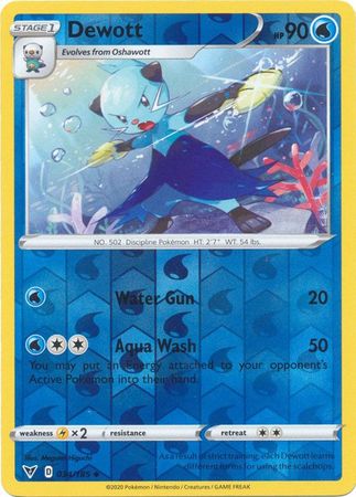 Dewott 34/185 Reverse Holo | Vivid Voltage | Pokemon Card