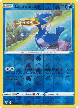 Cramorant 40/185 Reverse Holo | Vivid Voltage | Pokemon Card