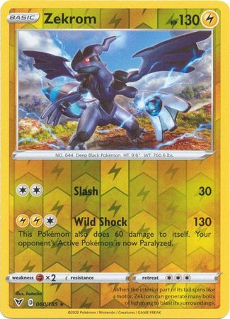 Zekrom 60/185 Reverse Holo | Vivid Voltage | Pokemon Card