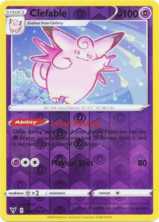 Clefable 64/185 Reverse Holo | Vivid Voltage | Pokemon Card