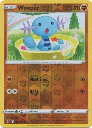 Wooper 83/185 Reverse Holo | Vivid Voltage | Pokemon Card