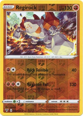 Regirock 89/185 Reverse Holo | Vivid Voltage | Pokemon Card