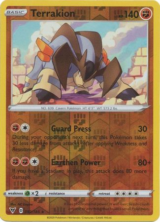 Terrakion 92/185 Reverse Holo | Vivid Voltage | Pokemon Card