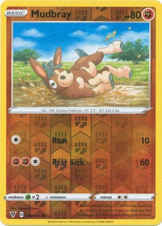 Mudbray 96/185 Reverse Holo | Vivid Voltage | Pokemon Card