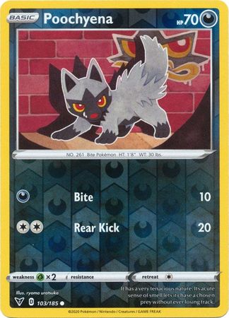 Poochyena 103/185 Reverse Holo | Vivid Voltage | Pokemon Card