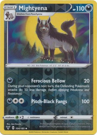 Mightyena 104/185 Reverse Holo | Vivid Voltage | Pokemon Card