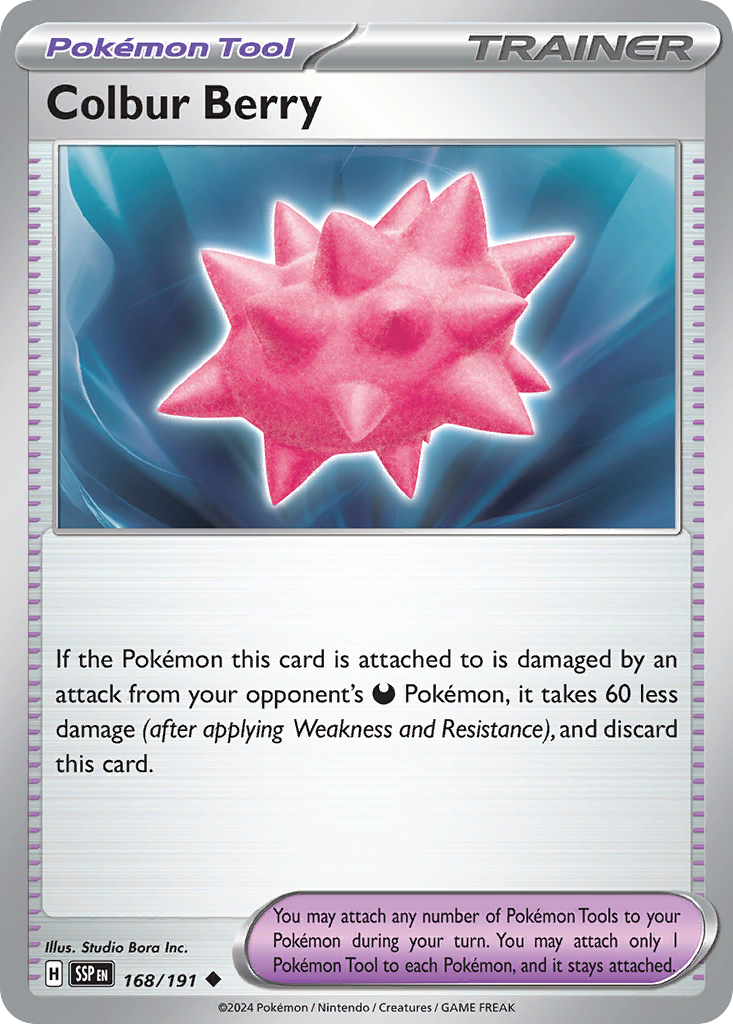 Colbur Berry 168/191 Uncommon | Surging Sparks | Pokemon Card