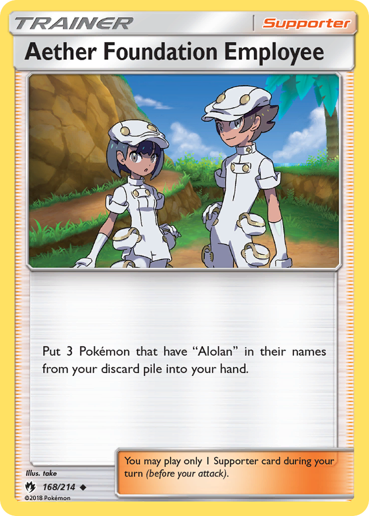 Aether Foundation Employee 168/214 Uncommon | Lost Thunder | Pokémon Card