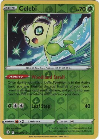 Celebi 3/72 Reverse Holo | Shining Fates | Pokemon Card