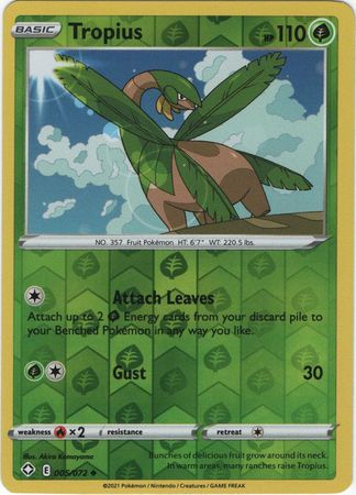 Tropius 5/72 Reverse Holo | Shining Fates | Pokemon Card