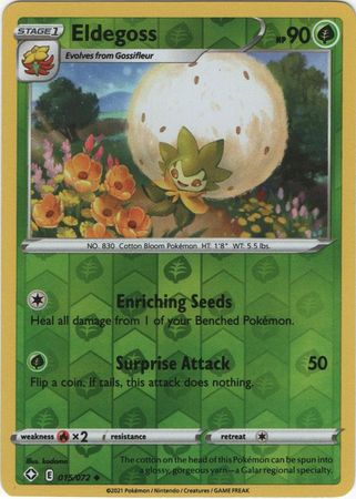 Eldegoss 15/72 Reverse Holo | Shining Fates | Pokemon Card