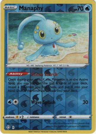 Manaphy 24/72 Reverse Holo | Shining Fates | Pokemon Card