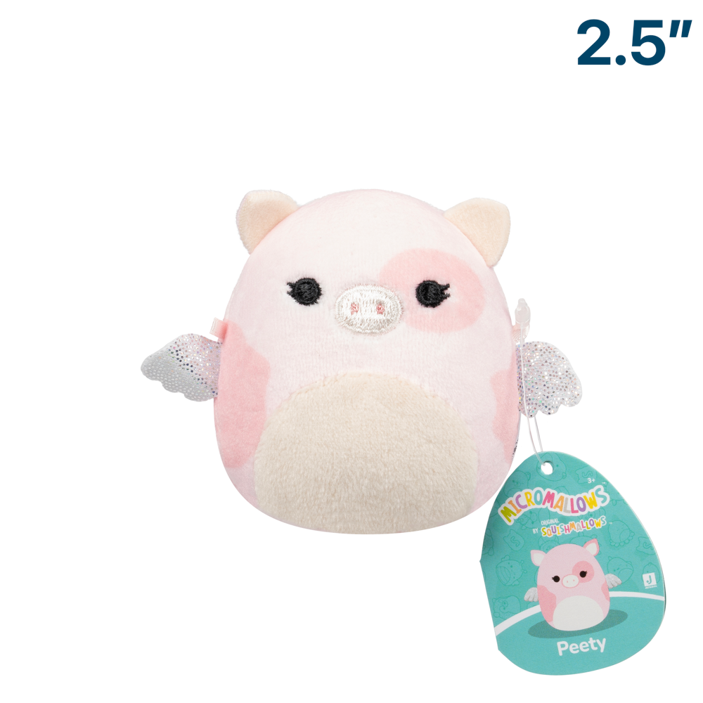 Peety the Flying Pig ~ 2.5" Micromallows Series 1 Squishmallow Plush