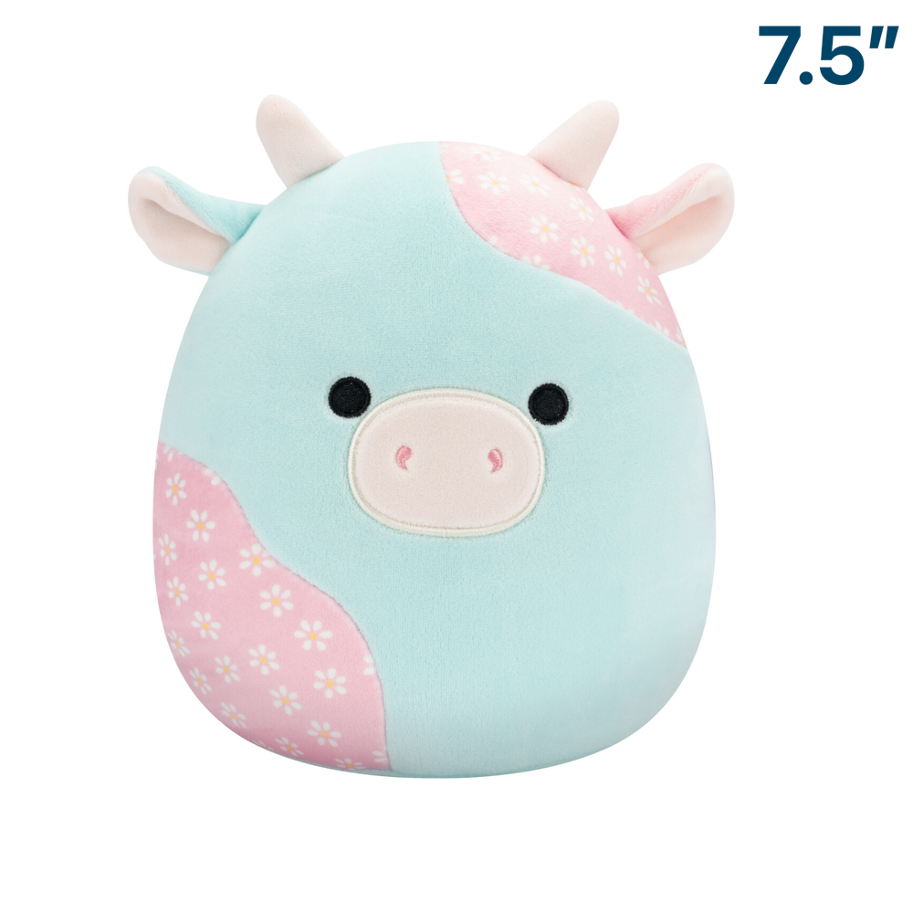 Yamaris Mint and Pink Floral Cow Easter 2025 ~ 7.5" Squishmallow Plush