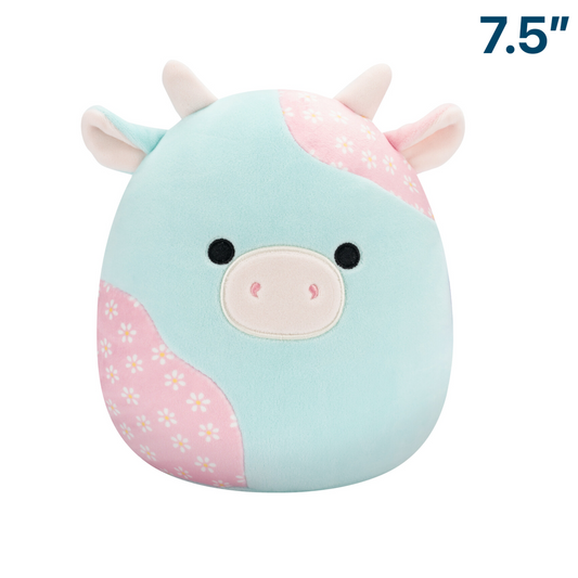 Yamaris Mint and Pink Floral Cow Easter 2025 ~ 7.5" Squishmallow Plush