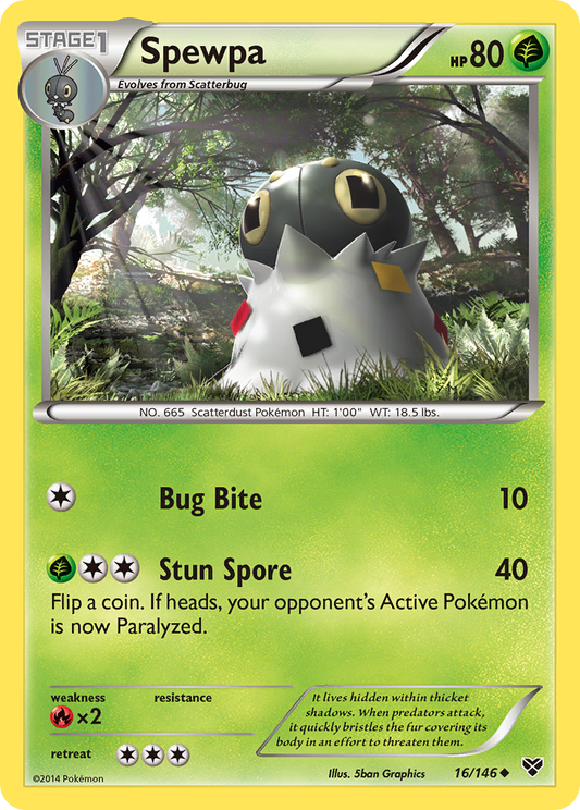 Spewpa 16/146 Uncommon | XY | Pokemon Card