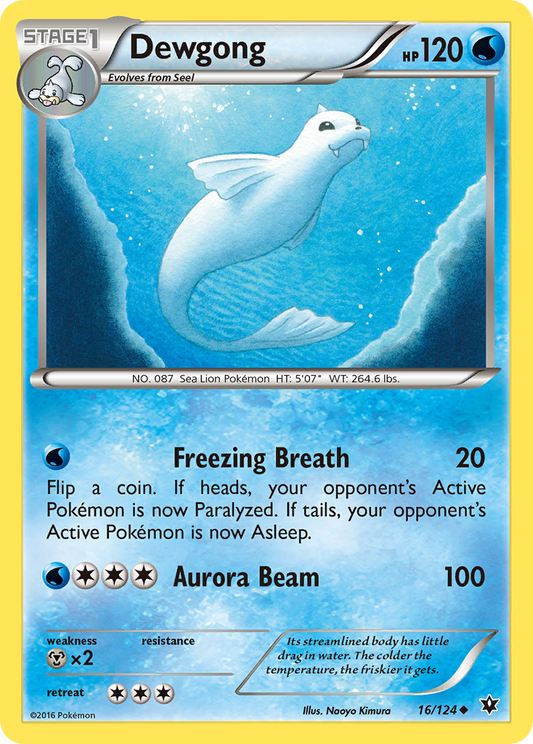 Dewgong 16/124 Uncommon | Fates Collide | Pokemon Card