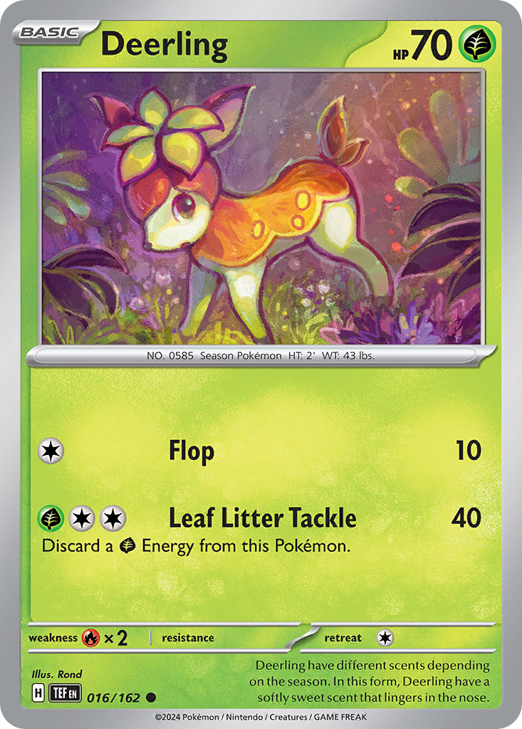 Deerling 16/162 Common | Temporal Forces | Pokemon Card