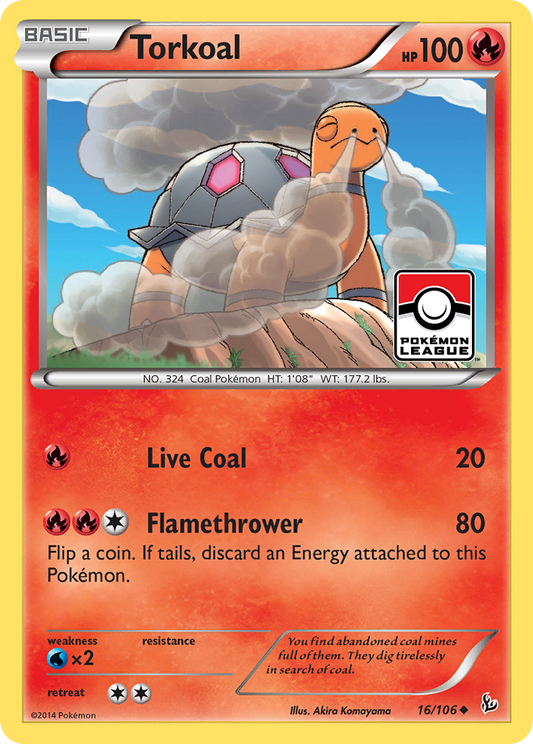 Torkoal 16/106 Uncommon | Flashfire | Pokemon Card