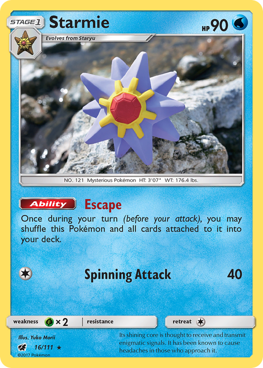 Starmie 16/111 Rare | Crimson Invasion | Pokemon Card