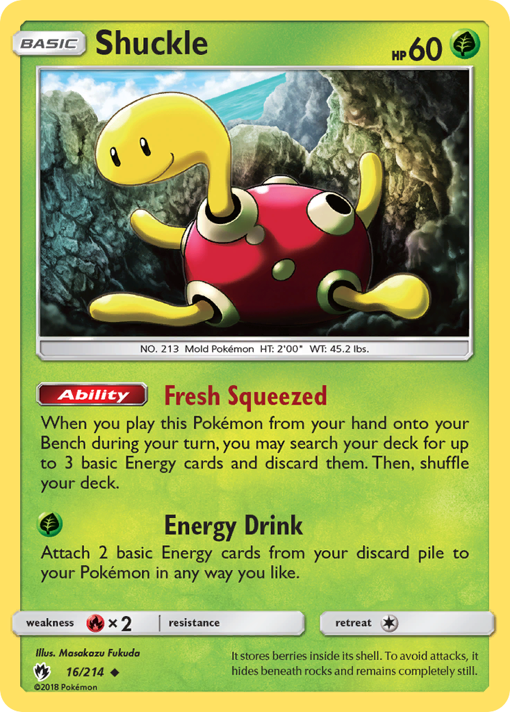 Shuckle 16/214 Uncommon | Lost Thunder | Pokemon Card