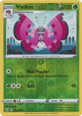 Vivillon 13/163 Reverse Holo | Battle Styles | Pokemon Card