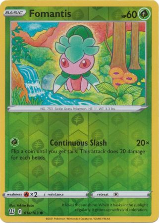 Fomantis 14/163 Reverse Holo | Battle Styles | Pokemon Card