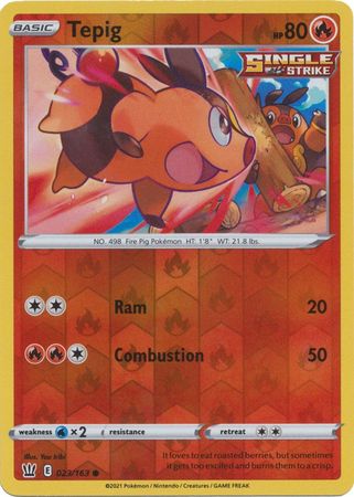 Tepig 23/163 Reverse Holo | Battle Styles | Pokemon Card