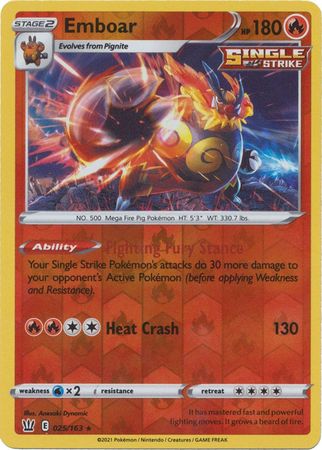 Emboar 25/163 Reverse Holo | Battle Styles | Pokemon Card