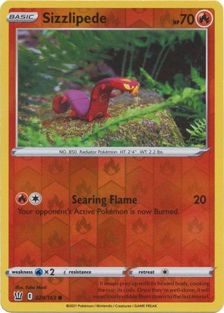 Sizzlipede 29/163 Reverse Holo | Battle Styles | Pokemon Card