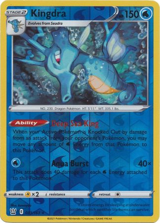 Kingdra 33/163 Reverse Holo | Battle Styles | Pokemon Card