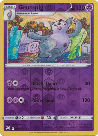 Grumpig 56/163 Reverse Holo | Battle Styles | Pokemon Card