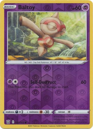 Baltoy 57/163 Reverse Holo | Battle Styles | Pokemon Card