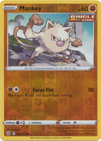 Mankey 66/163 Reverse Holo | Battle Styles | Pokemon Card