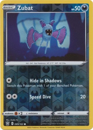 Zubat 89/163 Reverse Holo | Battle Styles | Pokemon Card