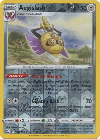 Aegislash 108/163 Reverse Holo | Battle Styles | Pokemon Card