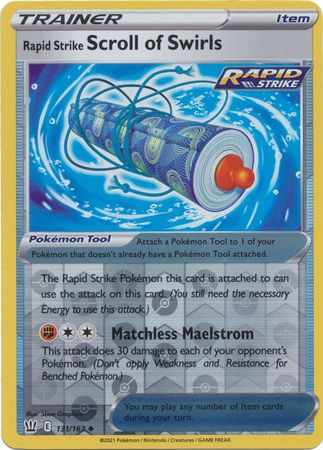 Rapid Strike Scroll of Swirls 131/163 Reverse Holo | Battle Styles | Pokemon Card